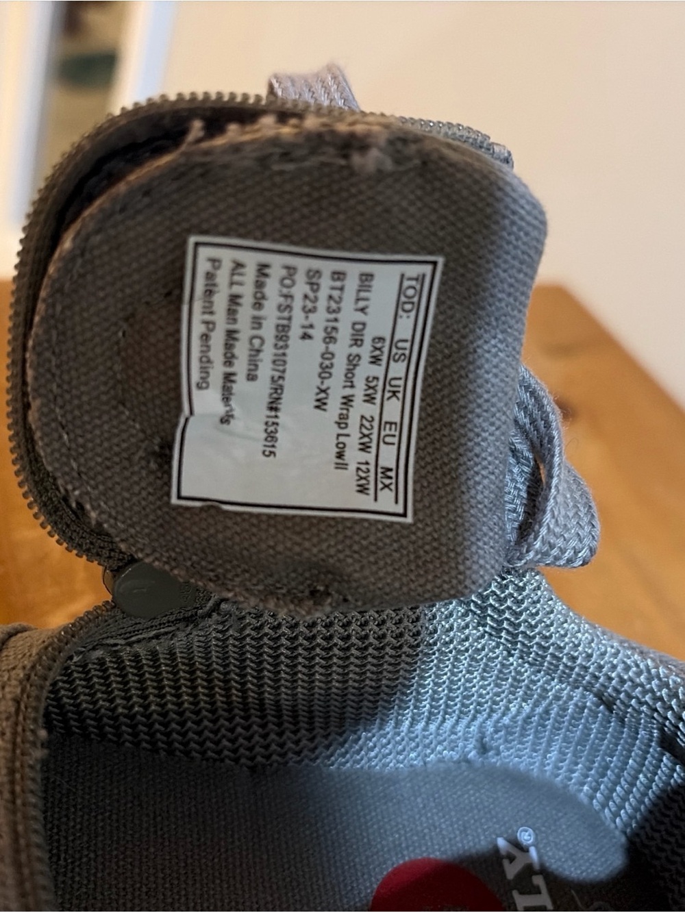Billy Footwear Short Wrap Low Toddler Size 6XW Gray Zipper Shoes Adaptive NWT - Picture 6 of 9